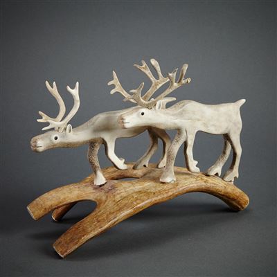 Peter Assivaaryuk : TWO CARIBOU