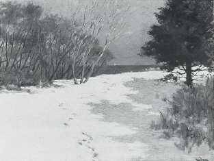 William Bixbee : Winter Landscape by the Water