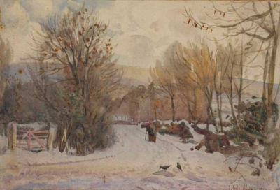 Joseph Poole Addey : A WINTER'S DAY NEAR THE DUBLIN HILLS, 1903