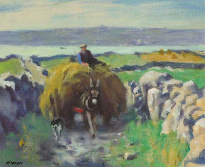 Gerald J Bruen : THE HAY CART, CONNEMARA