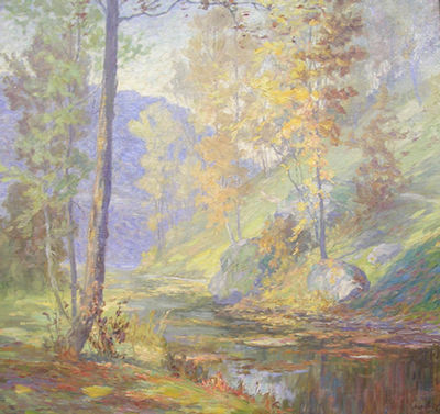 Jesse Hobby : Fall Landscape With Creek