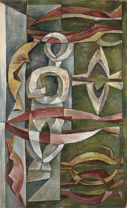 Emanuel Glicenstein : Abstract Figure and Vases