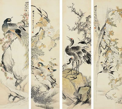 Fu Sha : FLOWERS AND BIRDS IN FOUR SEASONS