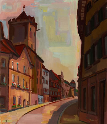 Jakob Strasser : Gasse in Rheinfelden