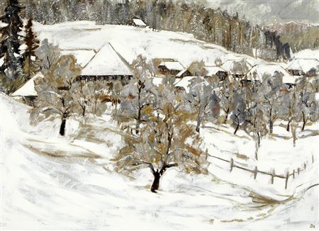 Fred Baumann : Emmentaler Dorf im Winter