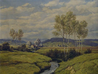 Edwin Karl Bachmann : Landschaft bei Reichenburg