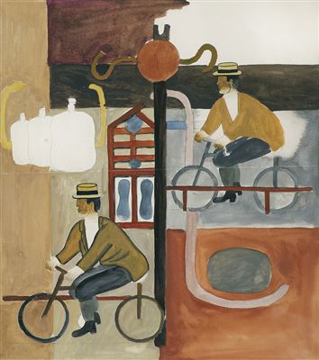 Marek Wlodarski : COMPOSITION WITH TWO CYCLISTS, 1928