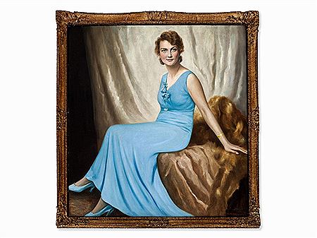 Franz Kienmayer : Woman in Blue Dress