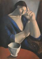 Mariano Otero : FEMME A LA ROBE BLEUE