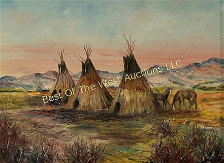 Tom Balazs : Landscape, 3 Teepees