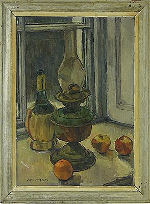 Ross Hickling : Still life study of an oil lamp