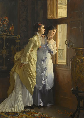 Gustave Jonghe : Awaiting the Suitor