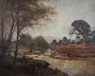 Alexander Brownlie Docharty : Autumn on a Highland River