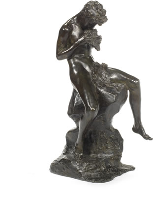 Pietro Piraino : A bronze figure of the young Pan