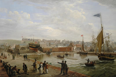 William Mitchell : Launch of the Collingwood from Kelsick Wood Yard, Maryport