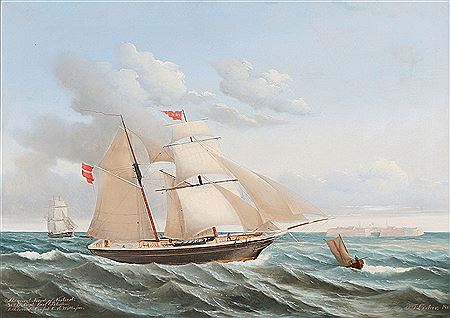 Jens Locher : The Schooner Niord of Nestved.