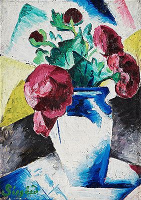 Par Siegard : CUBIC STILL LIFE WITH FLOWERS