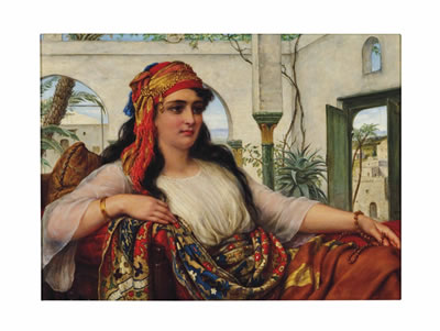 Wilhelm Gail : Reclining Harem Woman