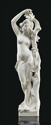 Adolfo Cipriani : FIGURE OF A SCANTILY-CLAD NYMPH