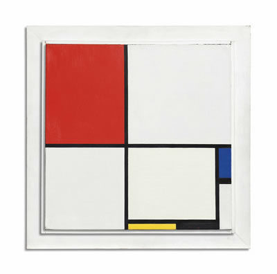 Piet Cornelis Mondrian : Composition No. III, with Red, Blue, Yellow, and Black, 1929