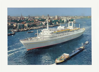 Malcolm Morley : SS Amsterdam in Front of Rotterdam