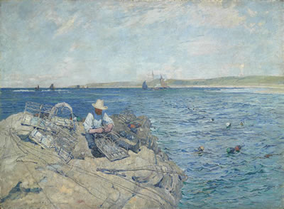 Robert McGown Coventry : Mending the lobster creels