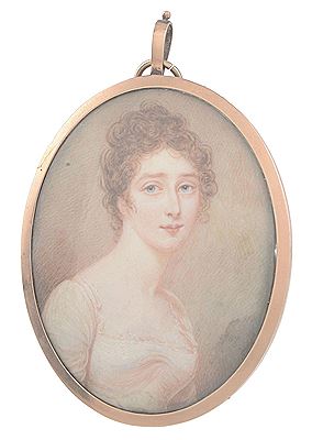 Diana Hill : Portrait of a lady, in a plain white dress