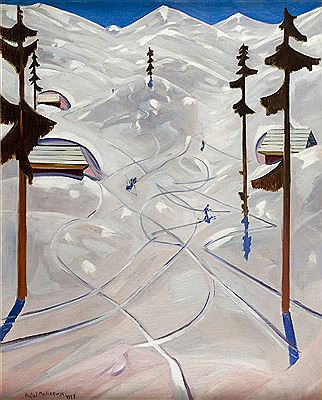 Rafal Malczewski : Skiers in the Tatras