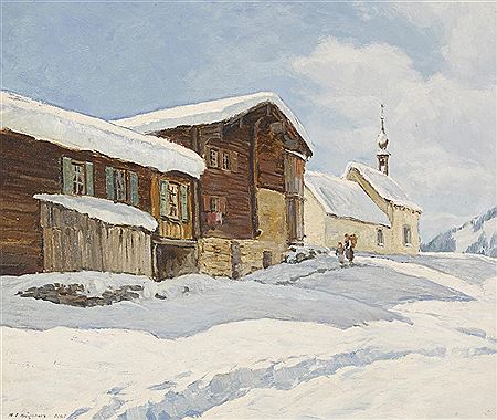 Henri Edouard Huguenin-Virchaux : 'Première neige'