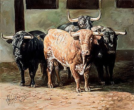 Eloy Morales Ramiro : Toros en los corrales