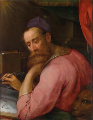 Gortzius Geldorp : Saint Jerome in his study, translating the Bible in the presence of the lion