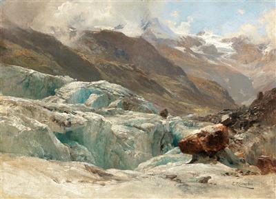 Edward Harrison Compton : View of the Großglockner as seen from Ködnitztal