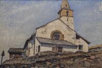 Edouard Vallet : 'Eglise de Vercorin', 1924