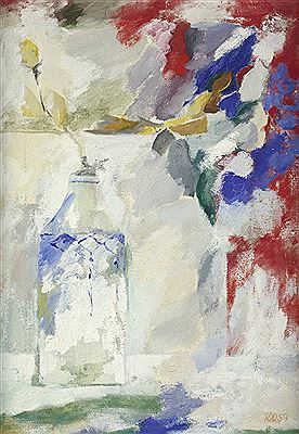 Karl Oppermann : Blumen in gläserner Vase