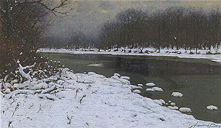 Richard Savoie : RIVIERE EN HIVER