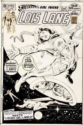 Bob Oksner : 'Bob Oksner Superman's Girl Friend, Lois Lane #123 Cover Original Art (DC, 1972).