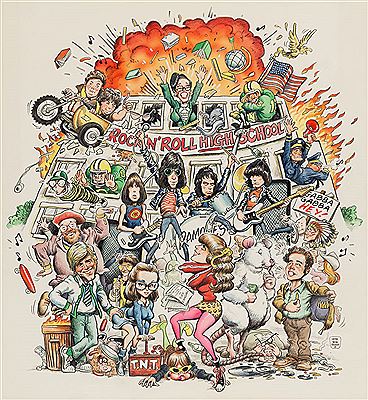 William Stout : Ramones - Rock 'N' Roll High School Poster Original