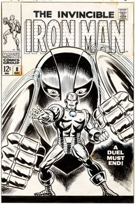 George Tuska : George Tuska and Frank Giacoia Iron Man #8 Cover Original Art