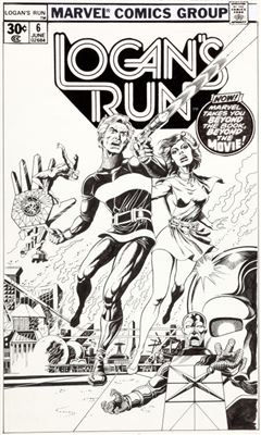 Paul Gulacy : Paul Gulacy Logan's Run #6 Cover Original Art