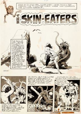 Ralph Reese : Ralph Reese Web of Horror #1 The Skin-Eaters Complete 4 Page Story Original Art