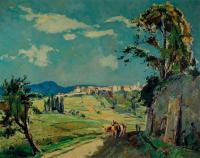 Karl Graf : View of Herxheim on the mountain