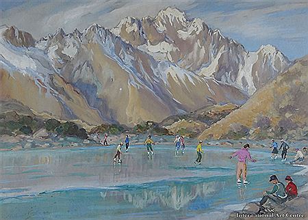 Kathleen Arini Vane : Skating on Lake Ida