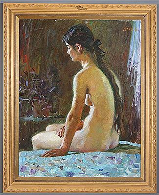 Nan Sheng Liu : Seated Female Nude