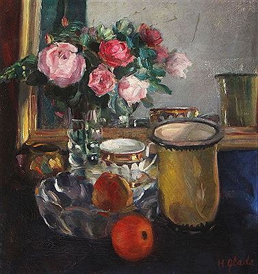 Hildegard Glade : Still Life with Roses - circa 1920