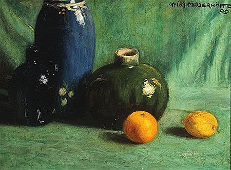 Wiki Mayerhoffer : Still Life with Vases and Fruit - 1899