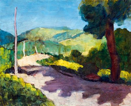 Bertalan Por : Summer road, 1907