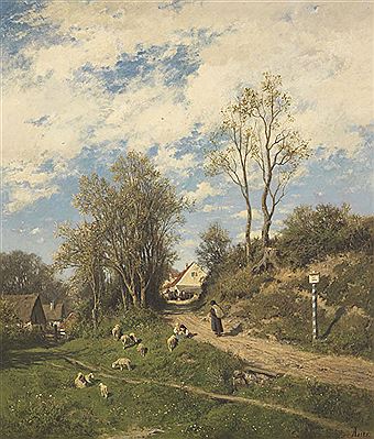 Adolf Heinrich Lier : Frühlingsmorgen. Ca. 1873