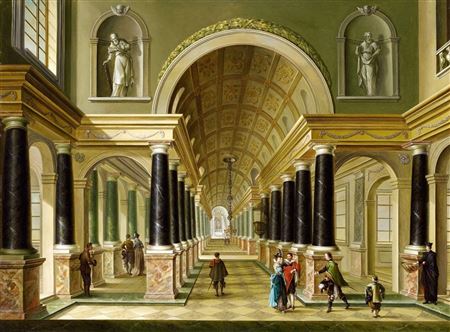 Johann Ludwig Ernst Morgenstern : A Church Interior