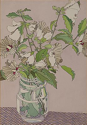 Viola Poth : Hibiscus in a vase