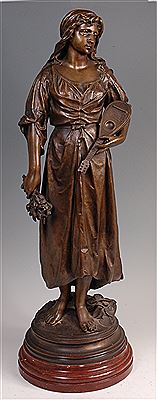 Noel Ruffier : A large bronze model of a standing woman